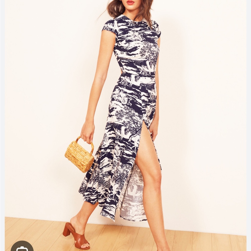 Reformation Gavin dress in naked lunch size 0